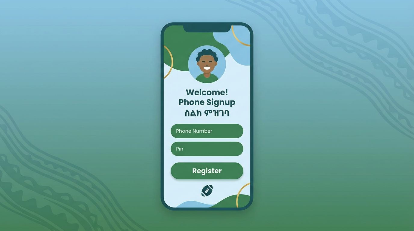 Illustration: registering an account on Abol Bet Ethiopia